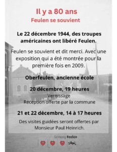 Flyer "Il y a 80 ans" exposition sur la libération de la 2ième guerre mondiale