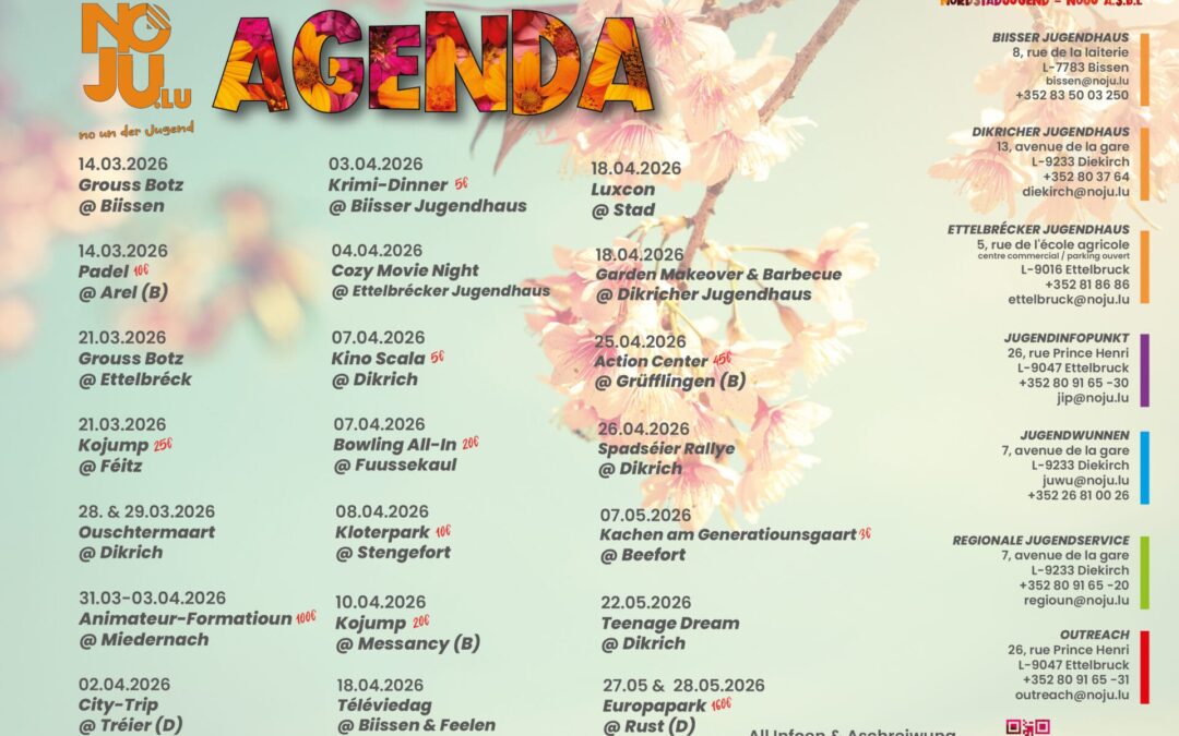Nordstadjugend – Agenda du printemps