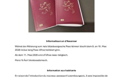 Neie lëtzebuergesche Pass – nouveau passeport luxembourgeois