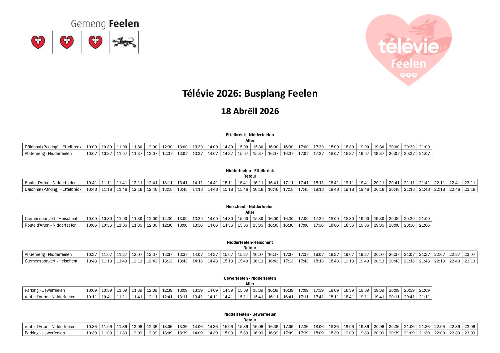 Télévie 2026: Busplang Feelen