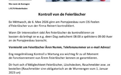 Kontroll vun de Feierläscher