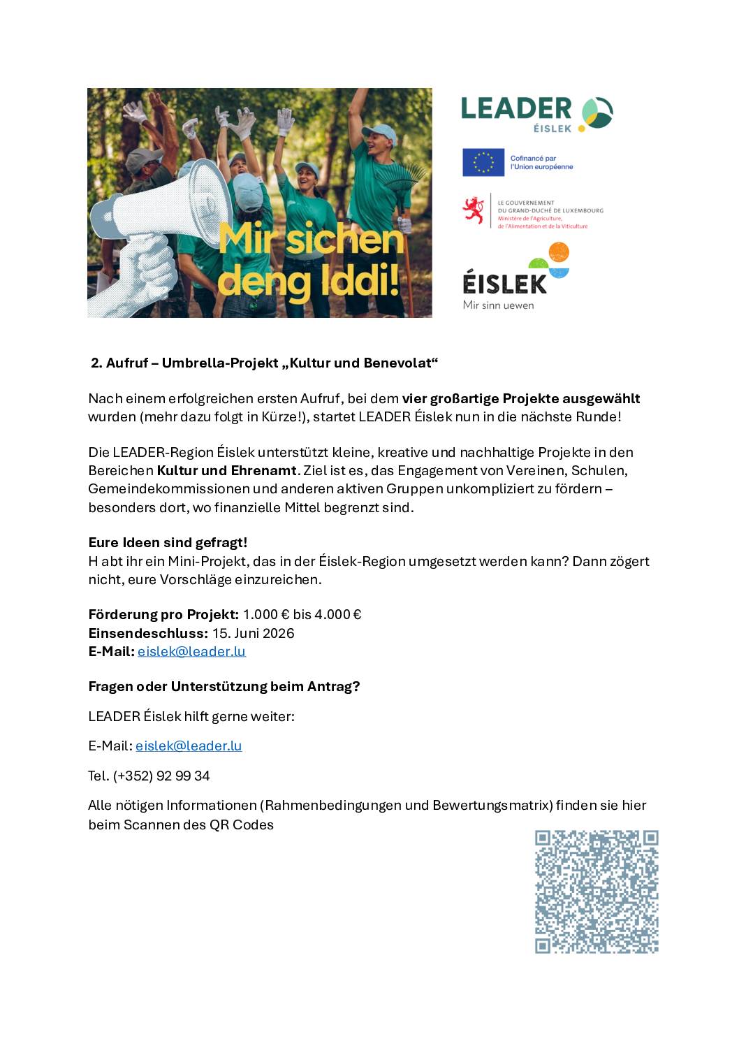 LEADER Éislek - Umbrella Projekt