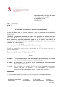 Autorisation Environnement – Décision concernant le dossier 2026-000860