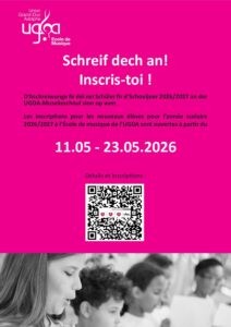 Les inscriptions aux cours de musique sont ouvertes!