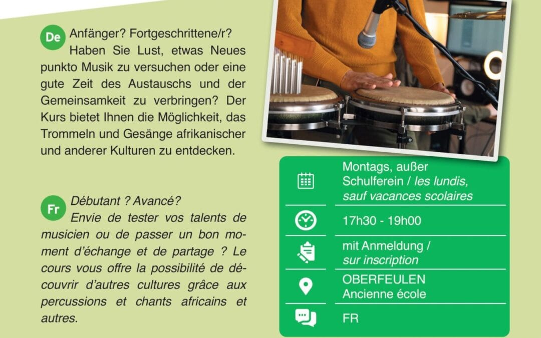 Percussions et chants – Nordstad Aktiv+