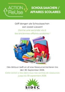 Action ReUse - affaires scolaires