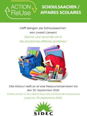 Action ReUse - affaires scolaires