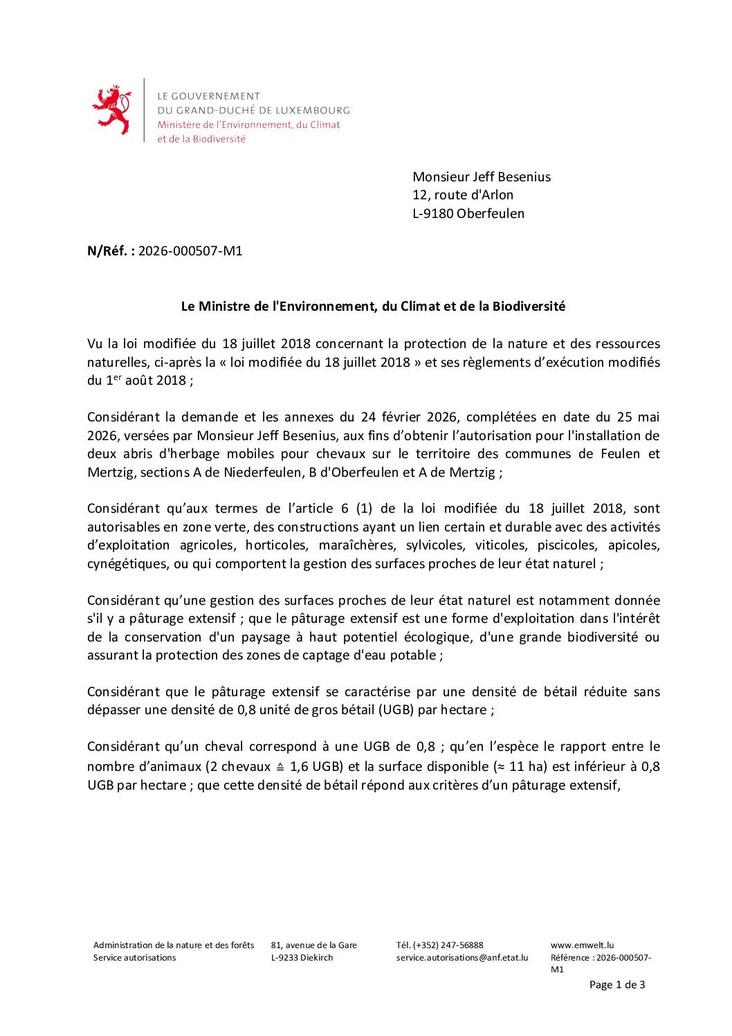 Décision 2026-000507-M1