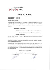 Avis au public - Autorisation EAU-AUT-25-1200