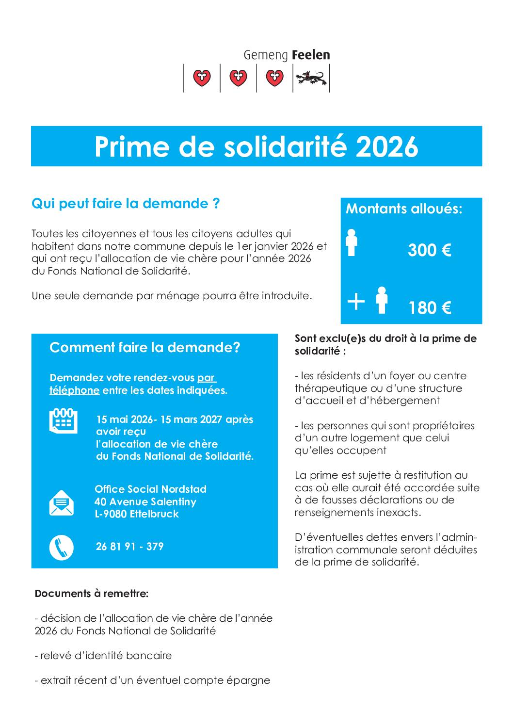 Prime de solidarité 2026